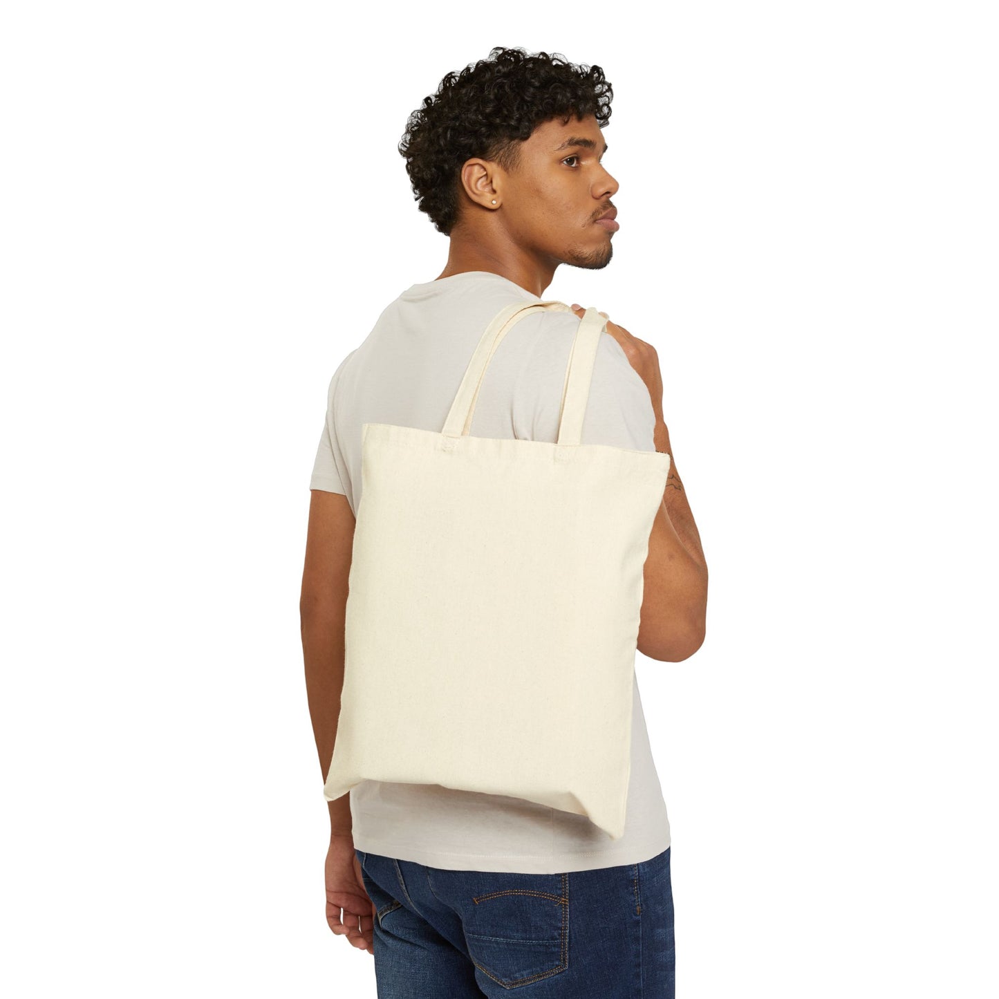 Tote Bag with Minimal Green Leaf Logo — Eco-Friendly Tote