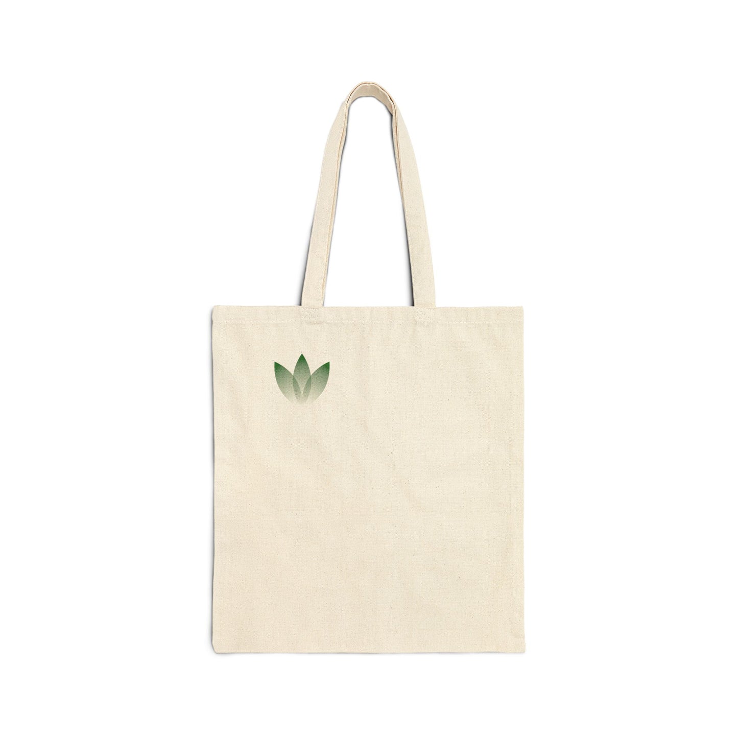 Tote Bag with Minimal Green Leaf Logo — Eco-Friendly Tote