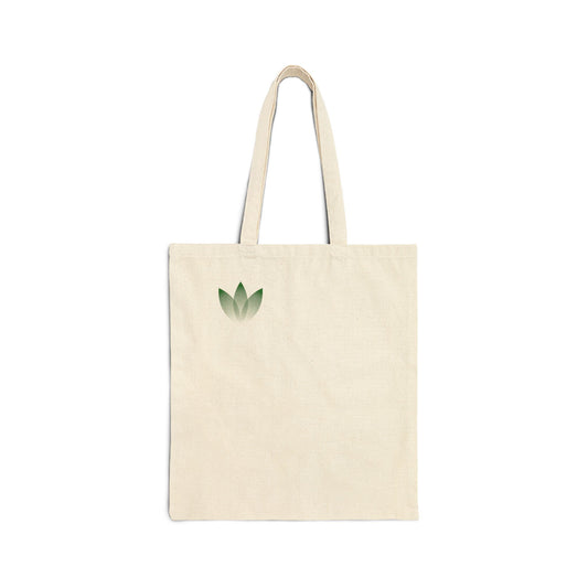 Tote Bag with Minimal Green Leaf Logo — Eco-Friendly Tote